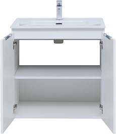 Aquanet Мебель для ванной Алвита New 70 2 дверцы подвесная белая матовая – фотография-7